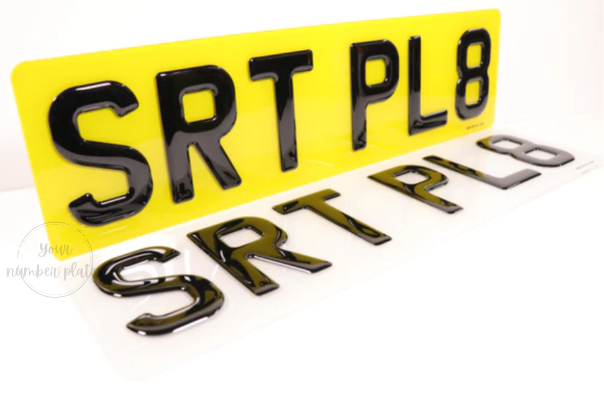 3D Gel License Plate 6 digit  406 X 111