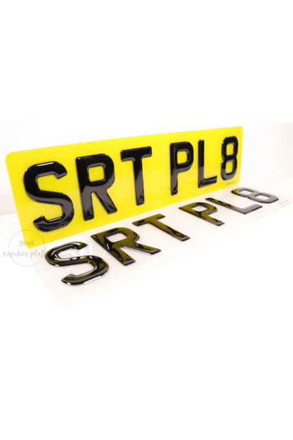 3D Gel License Plate 6 digit  406 X 111