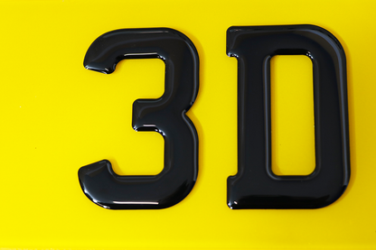 3D Gel, 7 Digit, number plates 520mm x 111mm