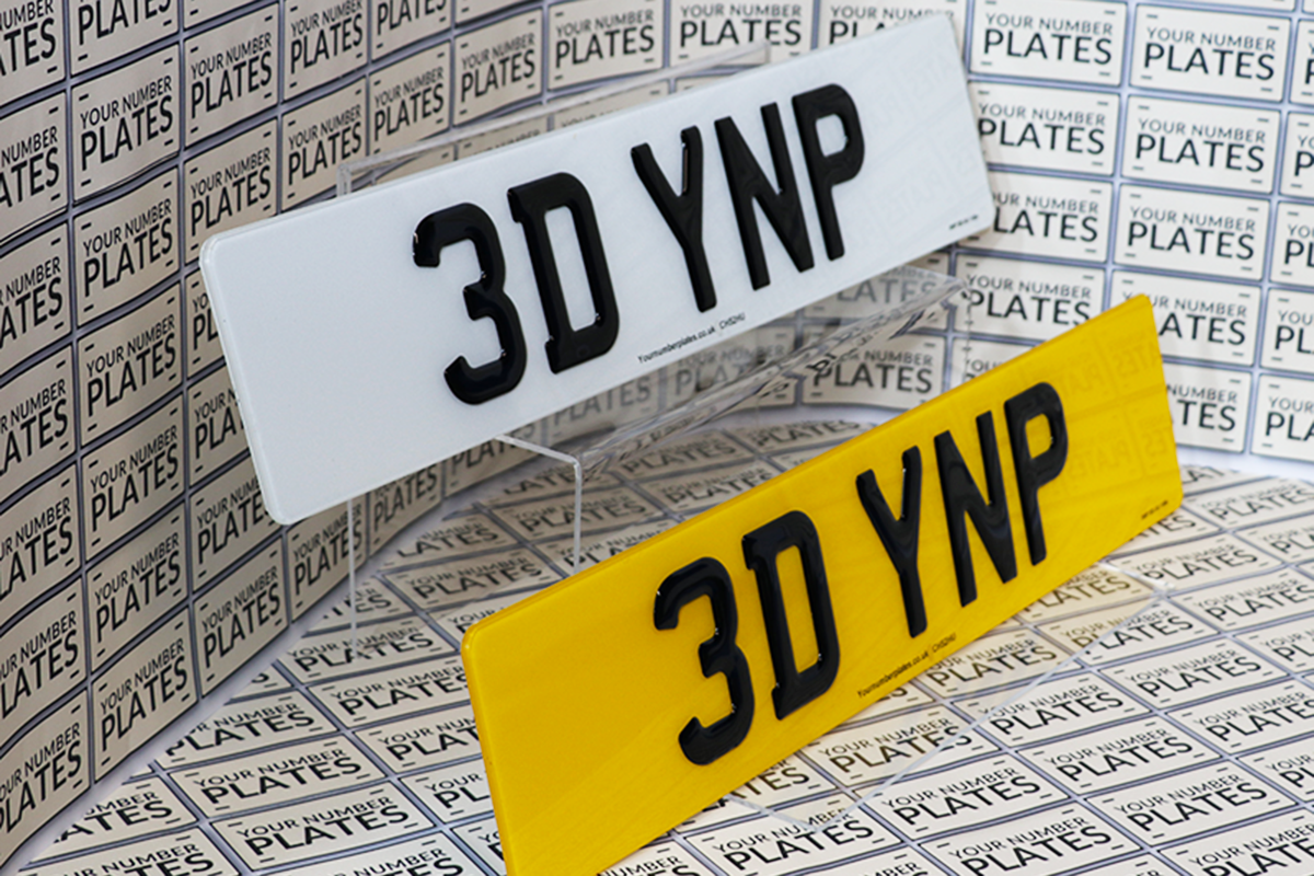 3D Gel, 7 Digit, number plates 520mm x 111mm