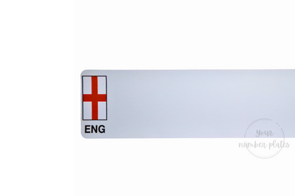 White Nikkalite reflective with England flag pre printed