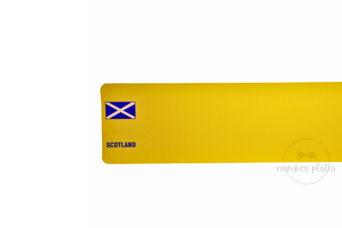 Yellow Nikkalite reflective with pre printed Scotland flag