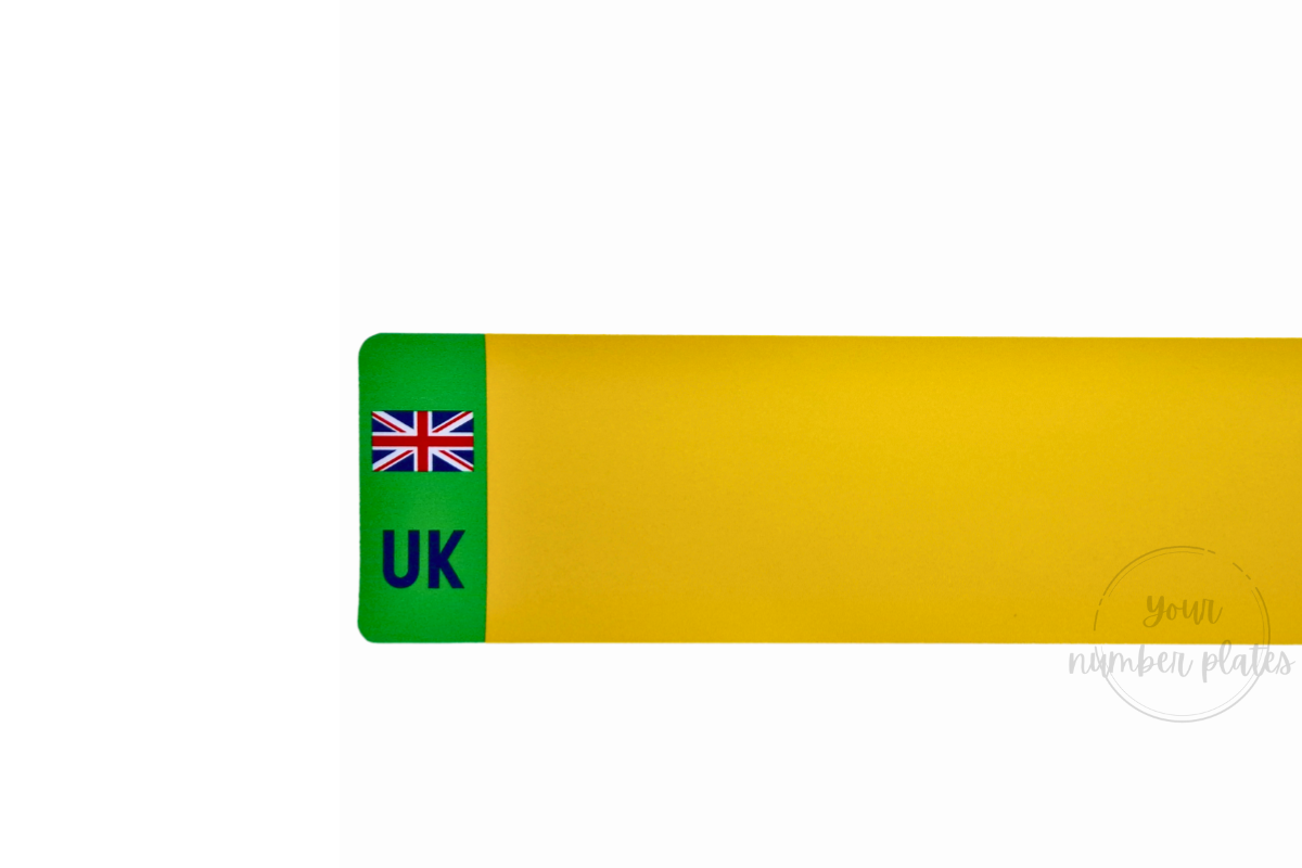 Yellow nikkalite Reflective with Green EV stripe and UK Flag