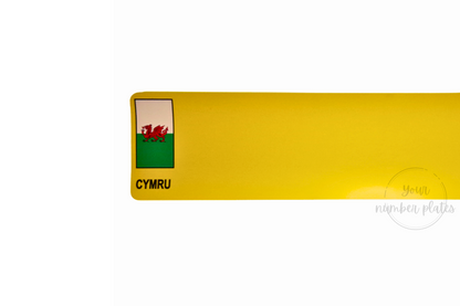 Yellow  Nikkalite Reflective With a travel Flag CYMRU